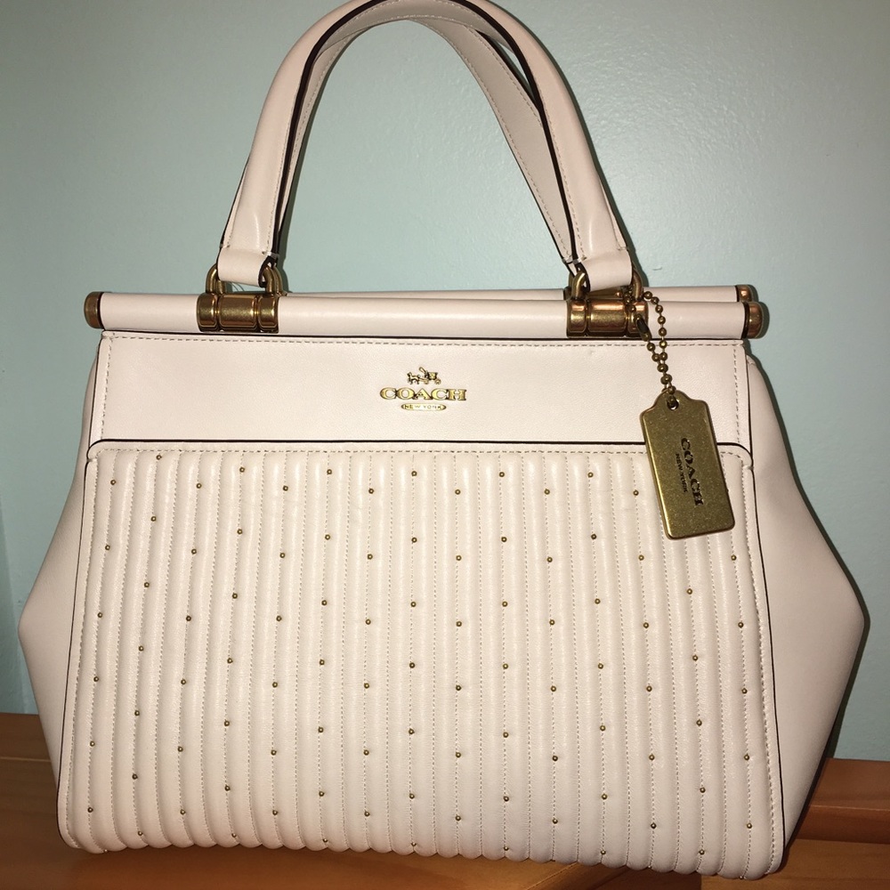 ⭐️⭐️⭐️3X HP⭐️⭐️⭐️ NWT 💯% Authentic Coach Quilted Grace Satchel with Rivets